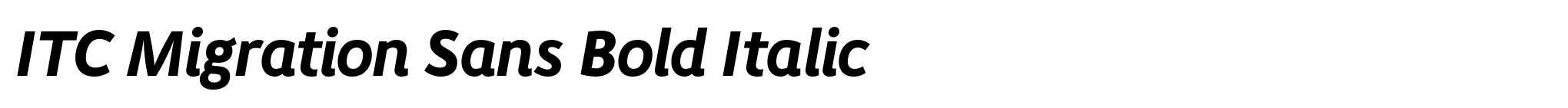 ITC Migration Sans Bold Italic image